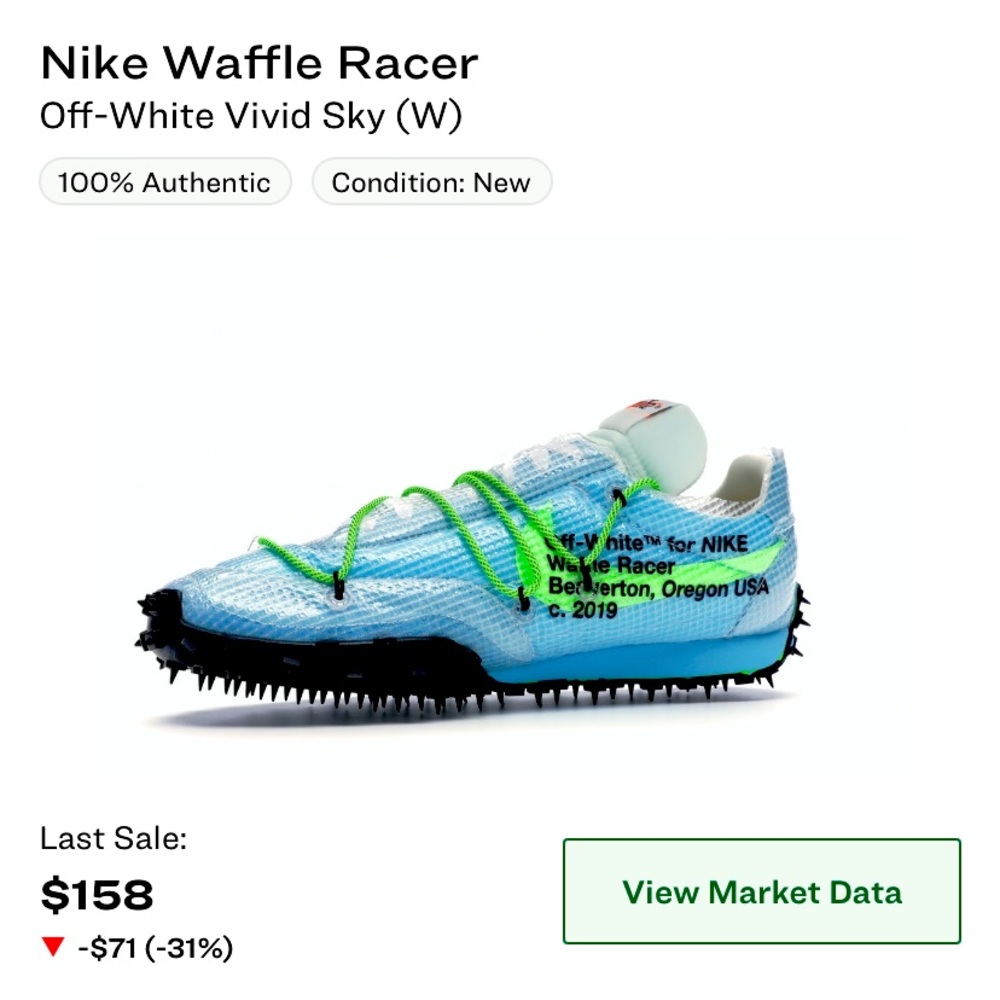 Nike x Ofc White Waffle Racer 6 IN GRADESCHOOL